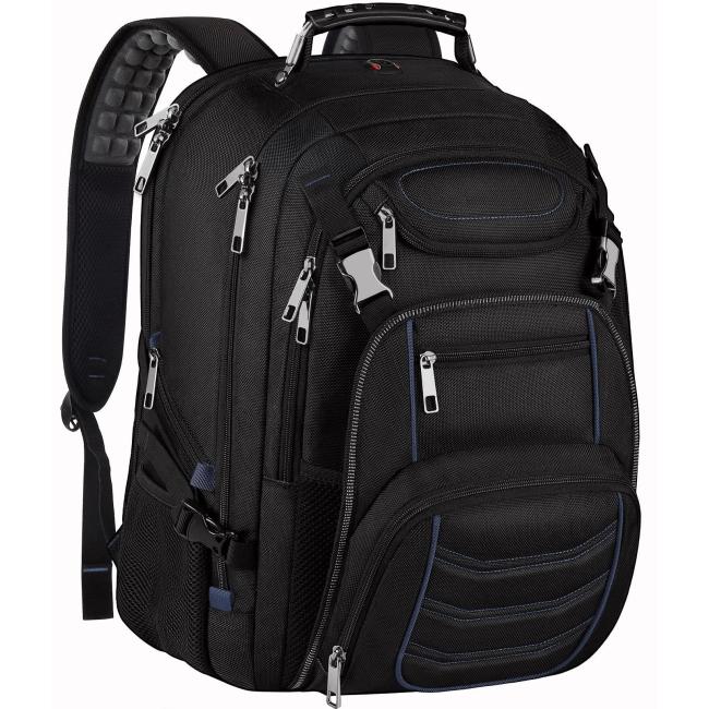 18.4-дюймовый рюкзак для ноутбука, очень большой дорожный рюкзак с USB-портом для зарядного устройства для мужчин и женщин