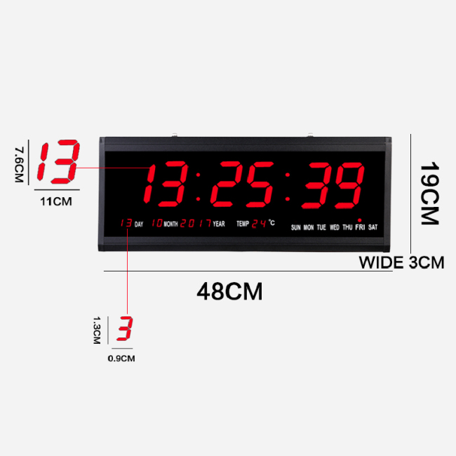 Relógio de calendário Calendário personalizado Relógio de dia de calendário digital