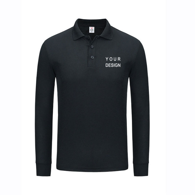 Venta al por mayor, camiseta de sublimación, camiseta de golf de manga larga con bordado de logotipo personalizado para mujer y hombre