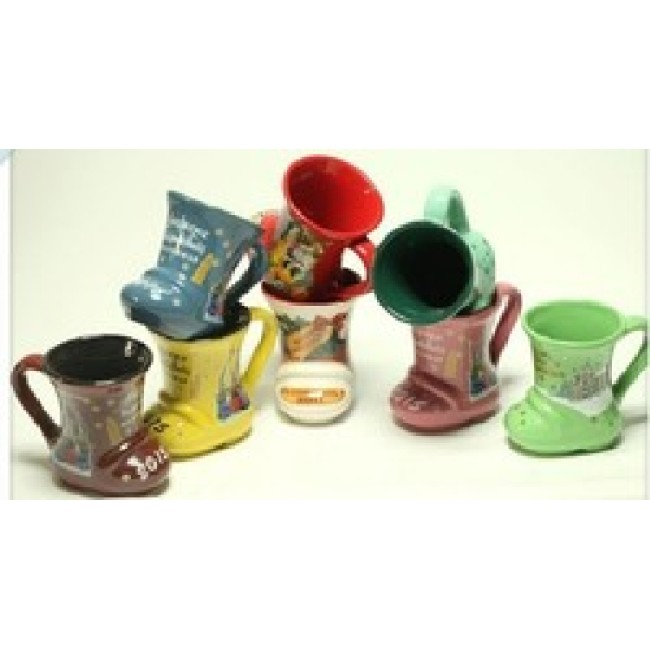 ceramic Christmas boot shape beer cup ceramic boots mug