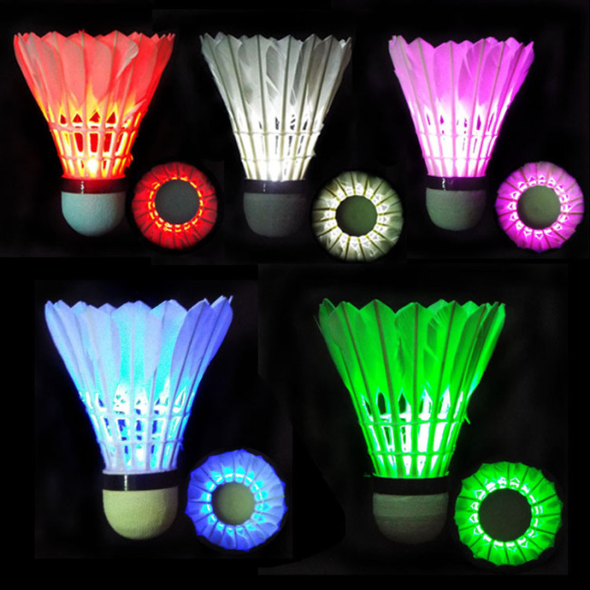 Креативный светодиодный RGB светящийся красочный бадминтон для занятий спортом в помещении на открытом воздухе в ночное время