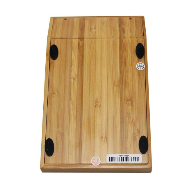 Calculadora de madera de bambú de mano para organizador de oficina diario y básico
