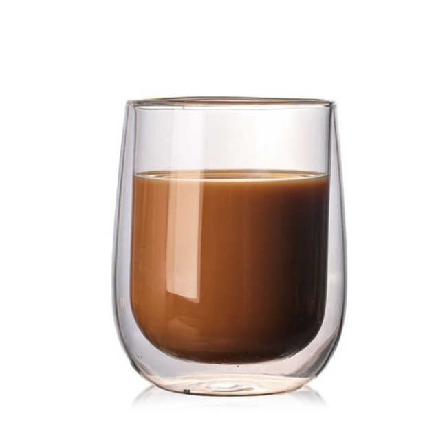 Juego de vasos de 200 ml Taza de café expreso de doble pared con logotipo personalizado Vasos de chupito Taza de café