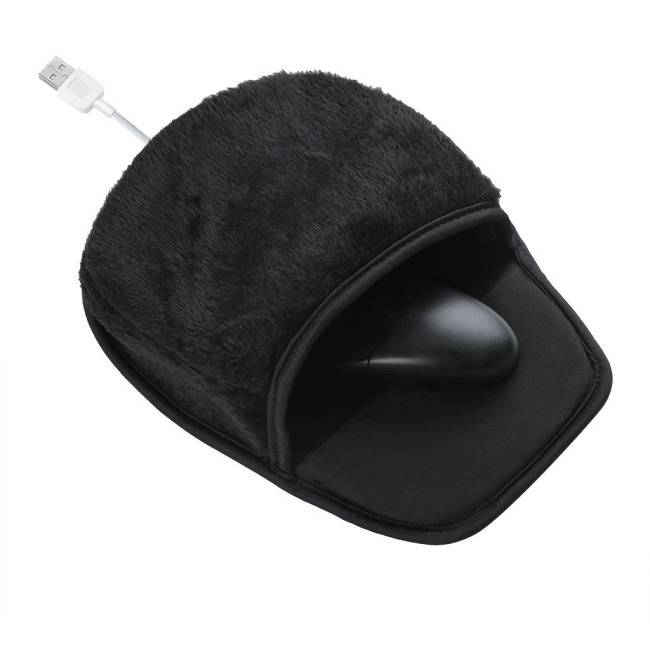 Custom mouse pad USB Heated Mouse Pad Hand Warmer Winter Cushion Plush Heated Mouse Pad with Wristguard
