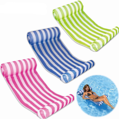 Manufacturer Custom Portable Floating Water Hammock Lounger Pool Inflatable Water Hammock with Inflatable Rafts