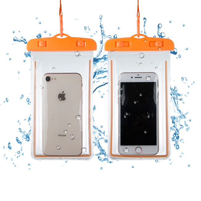 Bolsos universales del teléfono móvil de la prenda impermeable del PVC para el iphone para la caja impermeable clara del teléfono de Samsung