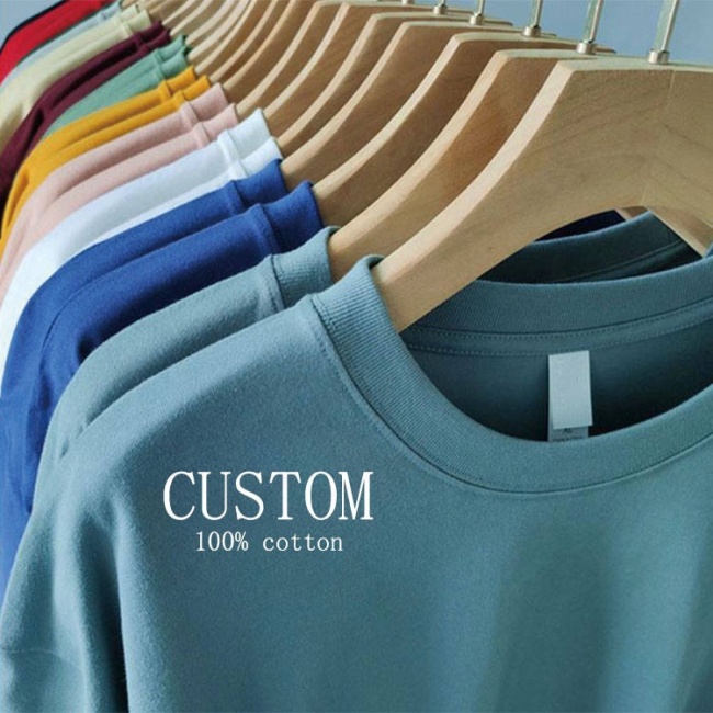 Camiseta unisex transpirable lisa de 180g con logotipo personalizado camisetas impresas camisetas 100% algodón unisex