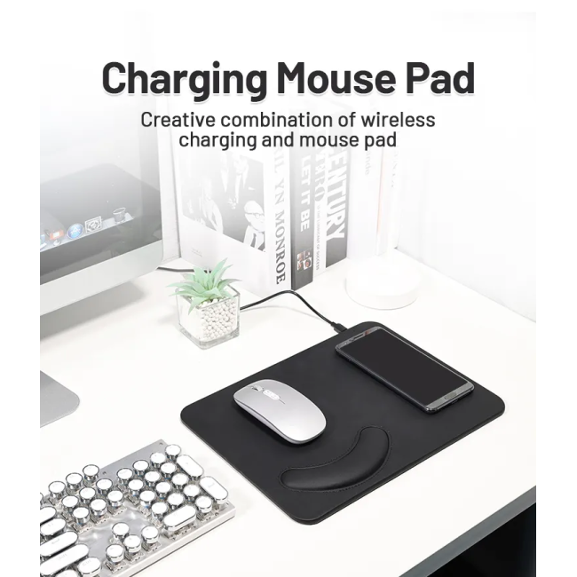 Многофункциональный коврик для ноутбука 2 в 1 с быстрой зарядкой, коврик для мыши на заказ, беспроводное зарядное устройство, коврик для мыши с беспроводной зарядкой