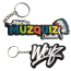 Personalized promotional logo 2D rubber gift key chain custom logo letter keychain