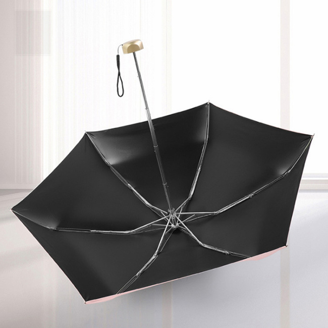Luxus UPF50+ 6K esernyők Rainy Pocket Light 5 összecsukható esernyő nőknek UV mini kis lapos nyelű esernyő