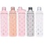 Wholesale bpa free  sports glass water bottle with Silicone Sleeve Portable Outdoor water bottle