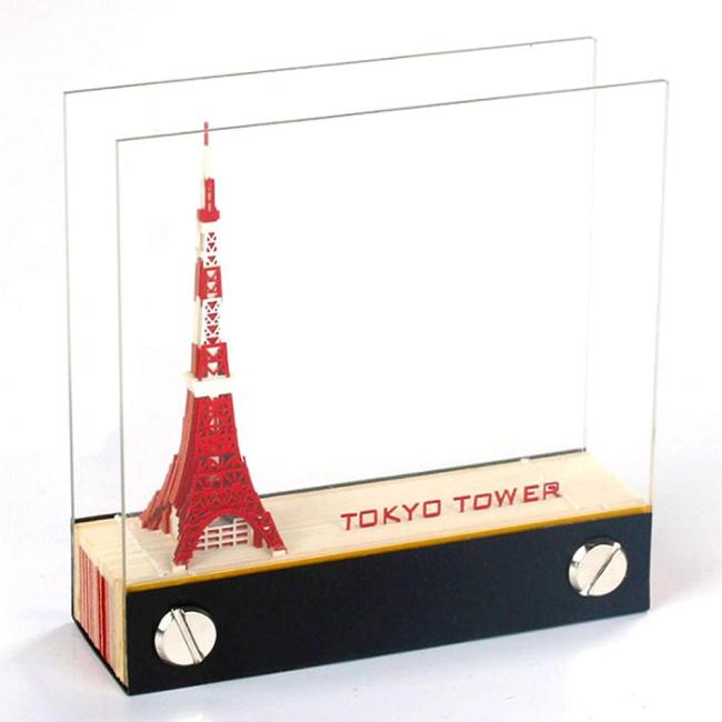 Bloc de notas con corte láser 3D de la Torre de Tokio