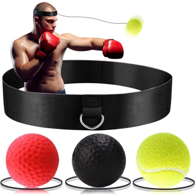 Bolas de reflexo de boxe com bandana Treinamento esportivo de velocidade Punch Fight React Bola de cabeça