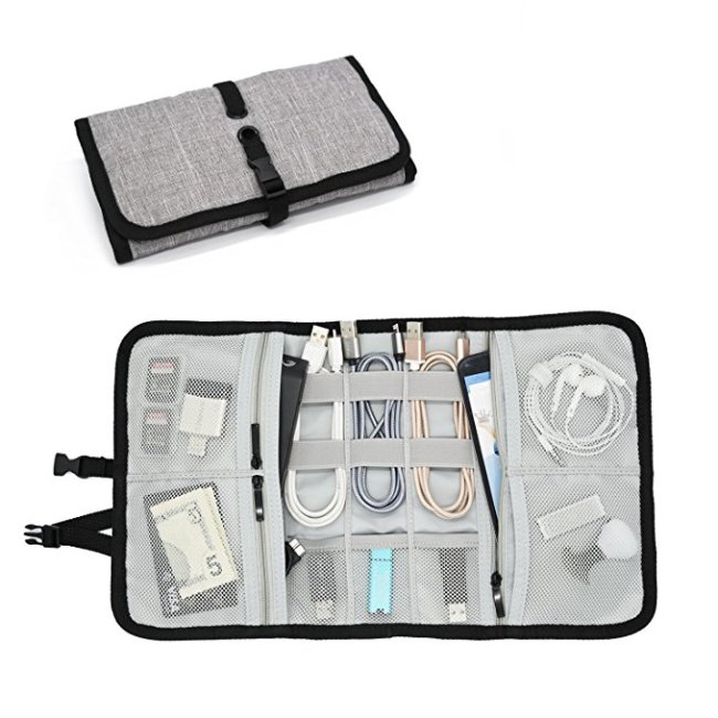 Portable Travel Tech Gear Carrying Pouch Electronics Cable Storage Organizer