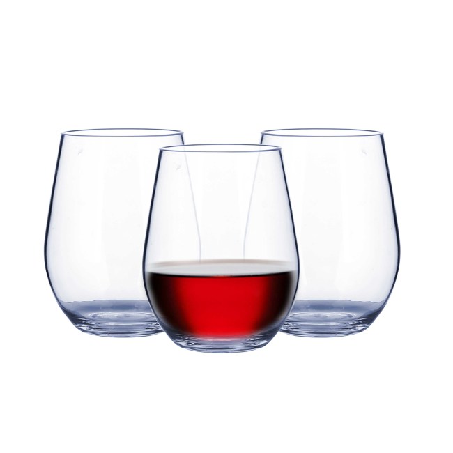 100% reciclável 16oz Vino inquebrável e copos de vinho de plástico cristalino garantidos para nunca quebrar ou rachar