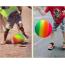 Személyre szabott felfújható 8.5"-es játéklabda pattogó játszótéri labdák Szivárvány színű gumi pattogó labdák pumpával gyerekeknek