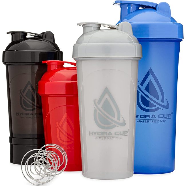 Venta al por mayor Sport Gym Blender Botella de agua BPA Free Plastic Protein Powder Shaker con Mixer Ball