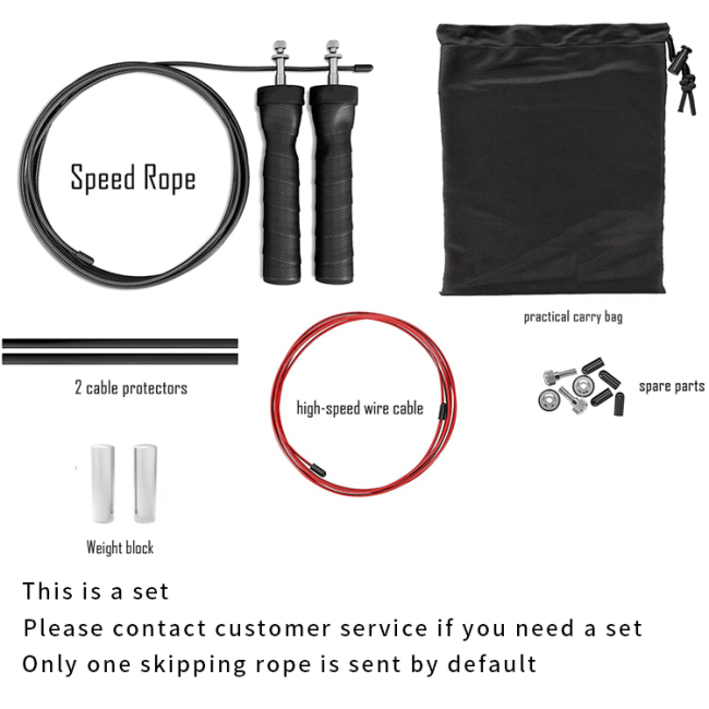 Custom Adjustable Fitness Jump Rope With logo PVC Gym Handle High Speed Skipping Jump Rope