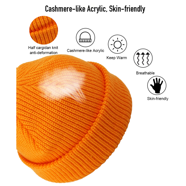 Wholesale Blank Acrylic Skull Knitted Custom Beanie with Logo High Quality Unisex Thick Ski Slouchy Winter Beanie hats