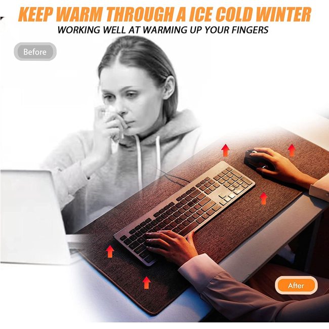 Heated Desk Mouse Pad With 3 Heating Levels