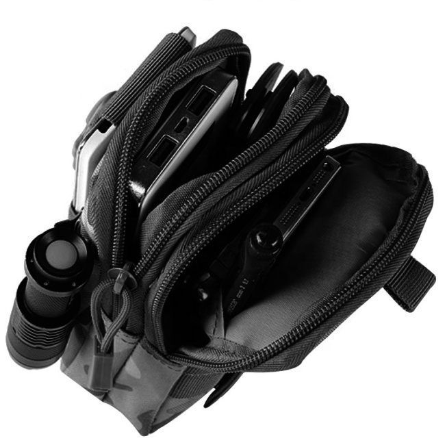 Universal Outdoor Tactical Military Gadget Sports Pouch Waist Bag With Zipper Wallet Pouch Purse Phone Case