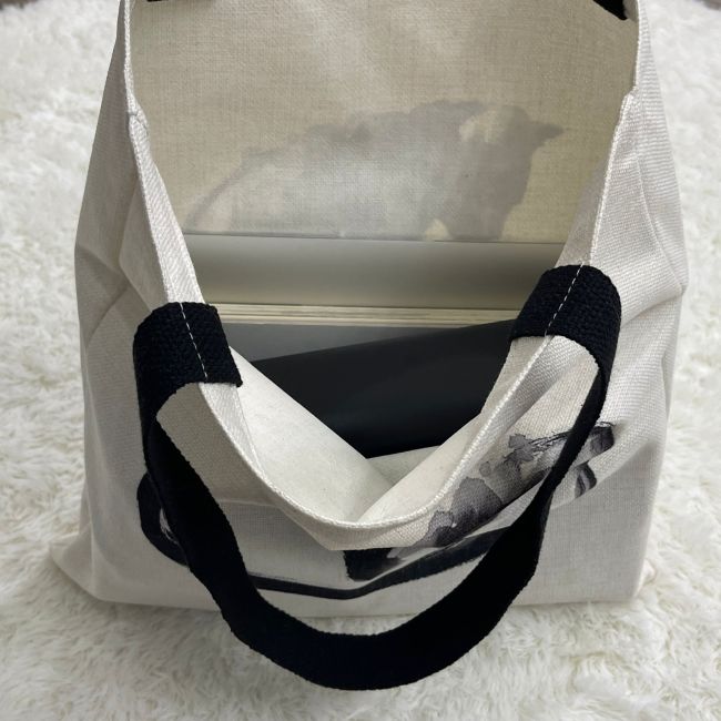 Fashionable Design Cotton Linen Canvas Women's Tote Bags Beach Bag Daily Shopping Handbag Cat Tote Bag With Zipper Customizable