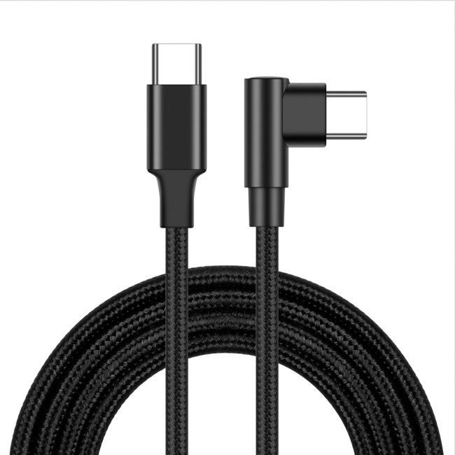 90 Degree 60W 3A  USB Cables  Elbow Type C USB C to USB C  Data Charge Cable