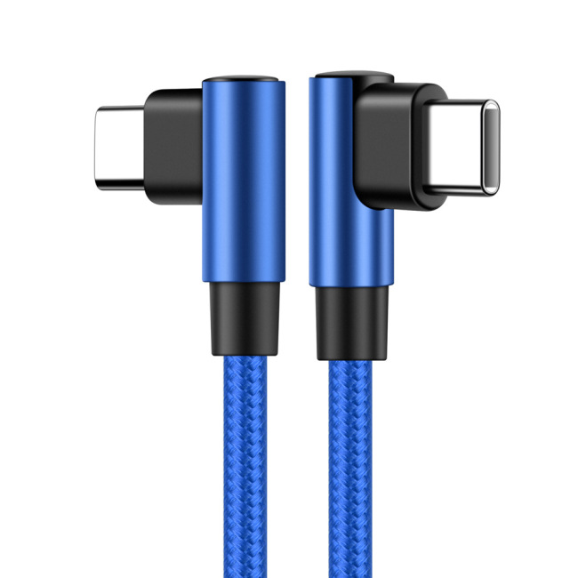 90 градусов, 60 Вт, 3 А, USB-кабели, колено типа C, кабель USB C к USB C, кабель для зарядки данных