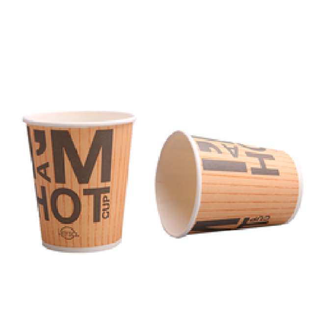 Customized logo recycled paper cup 8oz/12oz/16oz/20oz/24oz cold/hot drink paper coffee cup with lid and sleeve