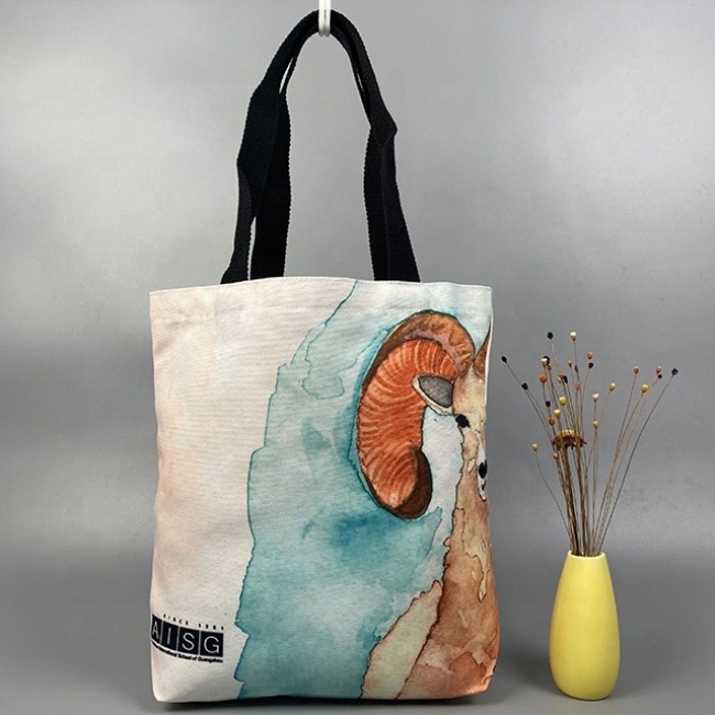 Oversized Sublimation Tote Bags For Sublimation Large Tote Canvas Tote Bag Custom Logo Printed Recycled Reusable Tote Bag
