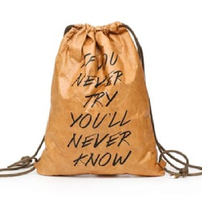 Lavável dupont Tyvek paper Drawstring Bag bundle pocket storage bag outdoor retro trend mochilas impermeáveis ​​para mulheres