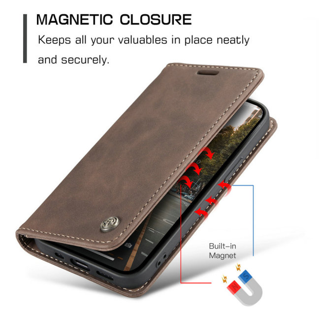 CaseMe Retro Phone Case para iPhone 14 13 12 11 8 7 Plus XS XR SE2 SE 3 Wallet Flip Case Acessórios para Celular para iPhone 14 Case
