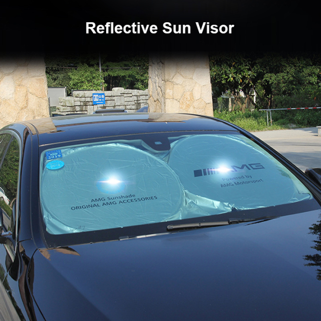 Összecsukható ezüst fényvisszaverő ablak UV védőpajzs esernyő szélvédő védő napernyő védő autó napernyők