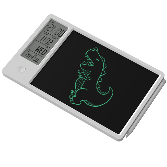 Digitális hőmérséklet páratartalom kijelző asztali elektronikus naptár írótáblával