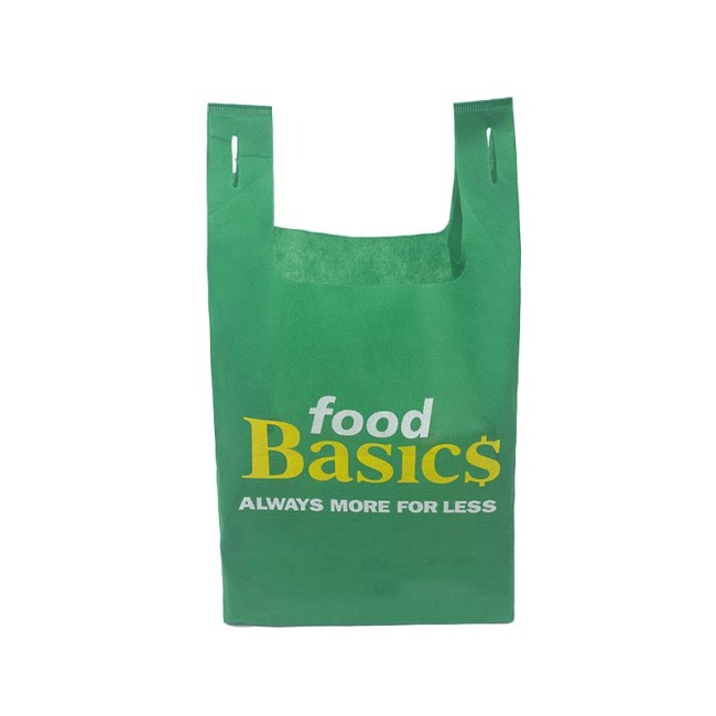 Factory Custom logo Eco Friendly High Quality Reusable Supermarket Shopping bag Non Woven t shirt bag