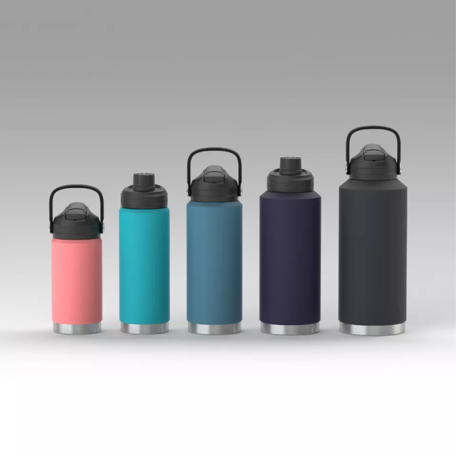 Stainless Steel  12/18/24/32/46 OZ Double Wall Vacuum Insulated Water Bottles With Straw BPA-Free For Sports Camping And Hiking