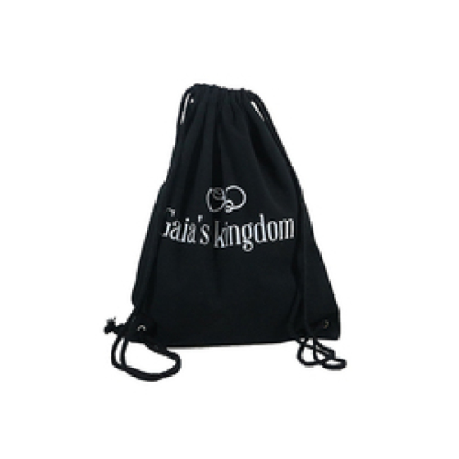 Низкое МОК подгоняло сумку холста хлопка рюкзака Дравстринг ткани хлопка подарка с логотипом