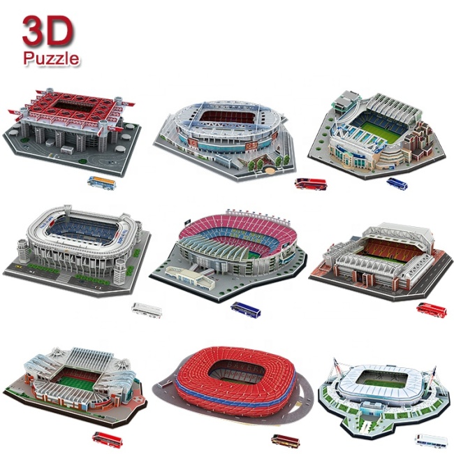 Rompecabezas 3D Rompecabezas de papel personalizado Diy Juguete estadio Rompecabezas 3d