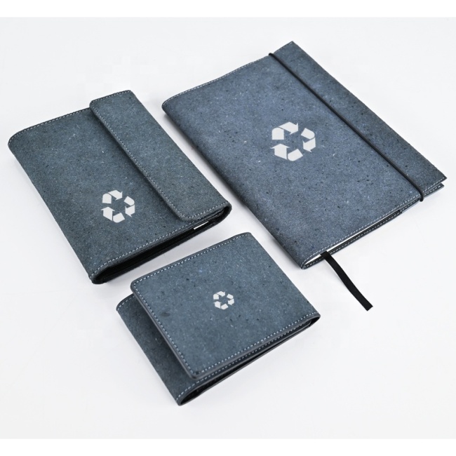 Újrahasznosított bőr dokumentummappa portfólió notebook pénztárca útlevéltartó ajándékkészletek