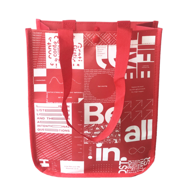 2021 Lululemon Be All In Red Маленькая подарочная сумка для электронной коммерции Полипропиленовая нетканая ламинированная сумка для покупок