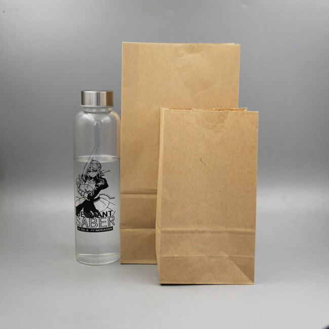 custom wholesale kraft paper takeaway die cut handle paper bag for fast food packaging