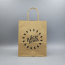 custom wholesale kraft paper takeaway die cut handle paper bag for fast food packaging