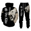 Custom Fashion Animal 3D Digital Printed Pullover Men's Sweatshirt and Hoodie Set