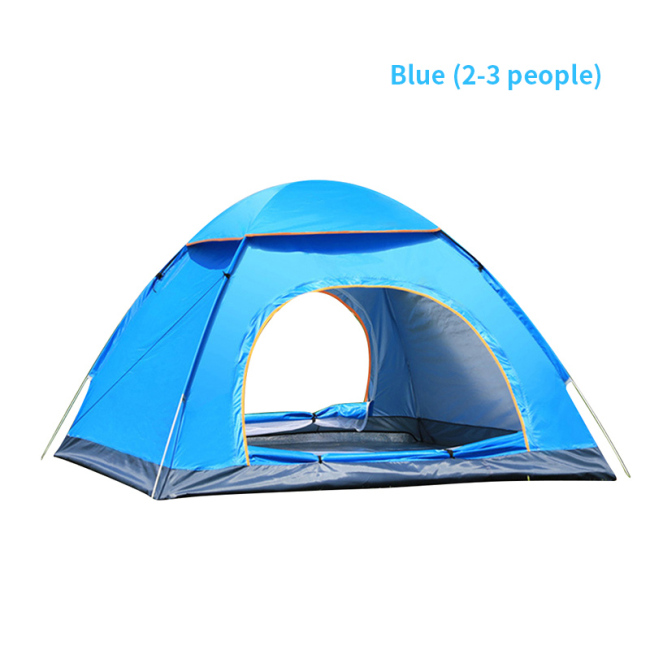 Дешевая полностью автоматическая складная 3-4 человек пляжная простая быстро открывающаяся палатка для кемпинга на открытом воздухе для двух человек