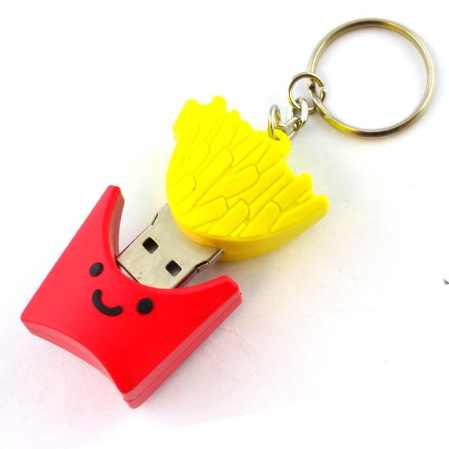 Custom Promotion Gifts 3D PVC Cute Usb Drive Holder Key Ring Keychain