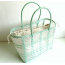 Big and small vacation wedding gift bag transparent plastic woven basket bag leisure beach hand bags tote for women