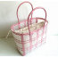 Big and small vacation wedding gift bag transparent plastic woven basket bag leisure beach hand bags tote for women