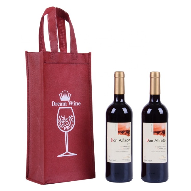 huahao мода на заказ носить один 2 4 6 бутылка тотализатор вина нетканый мешок для вина с логотипом