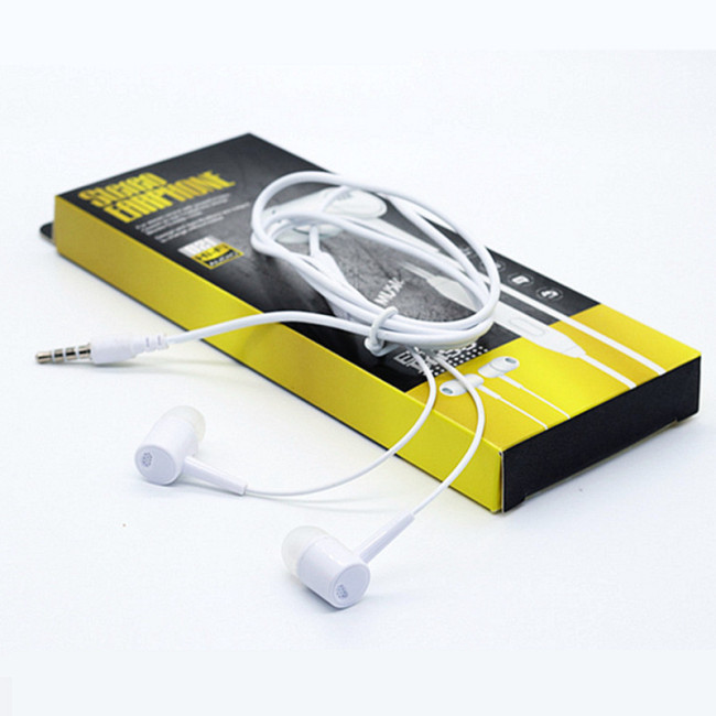 3.5mm Wired Headphones D21In Ear Headset Wired Earphones with Microphone Bass Stereo Earbuds Sports In-line Control For Phones