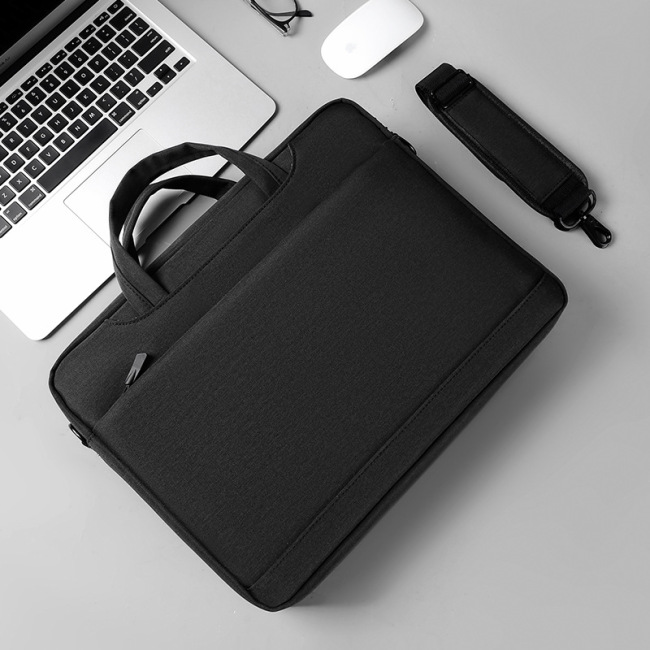 14.1 15.6 Inch Velvet Airbag Laptop Sling Computer Bag Business Shoulder Bag For Man